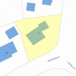 45 Bishopsgate Rd, Newton MA 02459-2006 plot plan