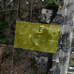 401 Lowell Ave, Newton MA 02460-2148 aerial view