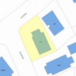 6 Cotter Rd, Newton MA  02468-1037 plot plan