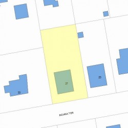 27 Indiana Ter, Newton MA  02464-1314 plot plan