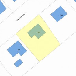 558 California St, Newton MA 02460-1243 plot plan