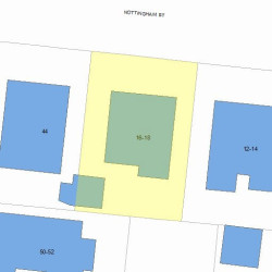16 Nottingham St, Newton MA  02459-1613 plot plan