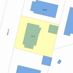 28 Noble St, Newton MA  02465-1016 plot plan