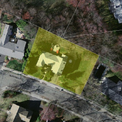 38 Hartman Rd, Newton MA  02459-3060 aerial view
