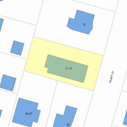 29 Talbot St, Newton MA  02465-1617 plot plan