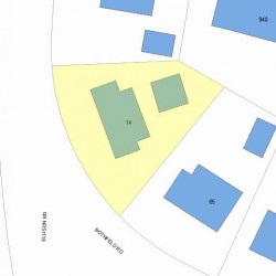 14 Ellison Rd, Newton MA 02459-1406 plot plan