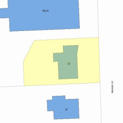 25 Parker St, Newton MA  02459-2544 plot plan