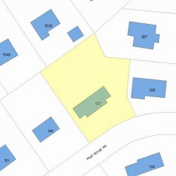 137 Pine Ridge Rd, Newton MA 02468-1510 plot plan