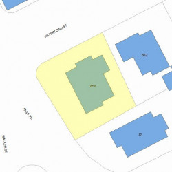 658 Watertown St, Newton MA  02460-1319 plot plan