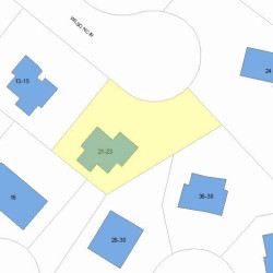21 Wilson Cir, Newton MA  02461-1111 plot plan