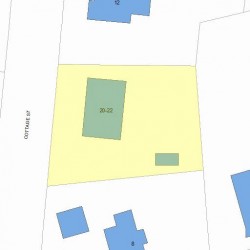20 Cottage St, Newton MA 02464-1247 plot plan