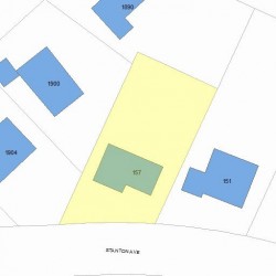 157 Stanton Ave, Newton MA 02466-3005 plot plan