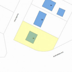 64 Oakland Ave, Newton MA 02466-1728 plot plan