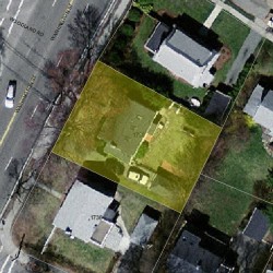 1730 Washington St, Newton MA  02466-2720 aerial view