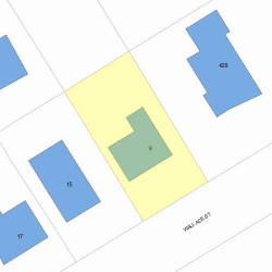9 Wallace St, Newton MA  02461-1921 plot plan