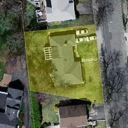 16 Helene Rd, Newton MA  02468-1025 aerial view