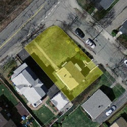 438 California St, Newton MA  02460-1211 aerial view