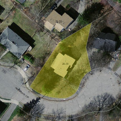 30 Hargrave Cir, Newton MA  02461-1108 aerial view