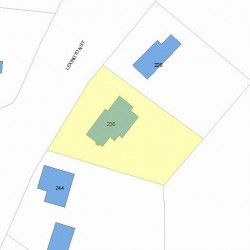 236 Lexington St, Newton MA 02466-1304 plot plan