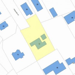 72 Perkins St, Newton MA  02465-2341 plot plan