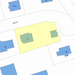 78 John St, Newton MA  02459-2304 plot plan