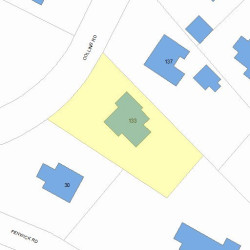 133 Collins Rd, Newton MA 02468-2211 plot plan