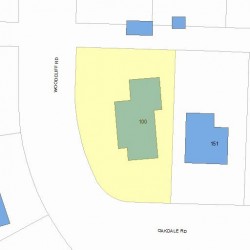 100 Woodcliff Rd, Newton MA 02461-1845 plot plan