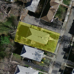 11 Hibbard Rd, Newton MA  02458-2107 aerial view