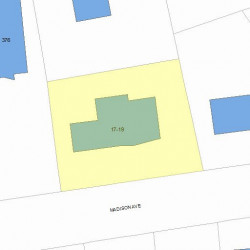19 Madison Ave, Newton MA 02460-1904 plot plan