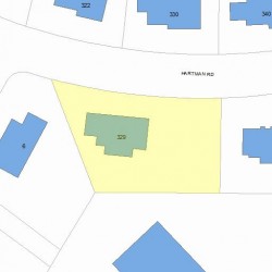 329 Hartman Rd, Newton MA  02459-2816 plot plan