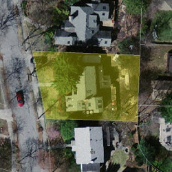 107 Garland Rd, Newton MA  02459-1741 aerial view