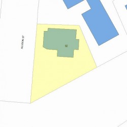 92 Allison St, Newton MA  02458-1028 plot plan