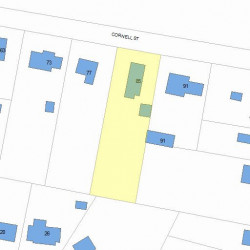 85 Cornell St, Newton MA  02462-1320 plot plan