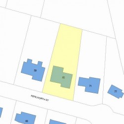 65 Kenilworth St, Newton MA 02458-2705 plot plan