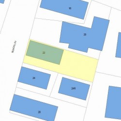 22 School St, Newton MA 02458-1518 plot plan