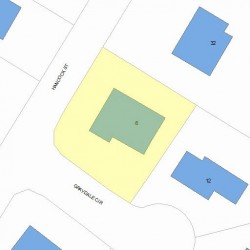 6 Graydale Cir, Newton MA 02466-2307 plot plan