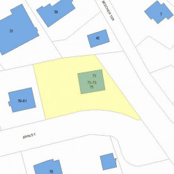 73 John St, Newton MA  02459-2348 plot plan