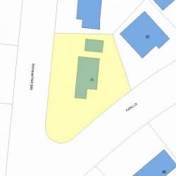 45 Greenlawn Ave, Newton MA  02459-1712 plot plan