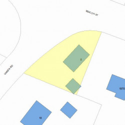 8 Varick Rd, Newton MA 02468-1319 plot plan