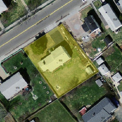 166 Lexington St, Newton MA 02466-1307 aerial view