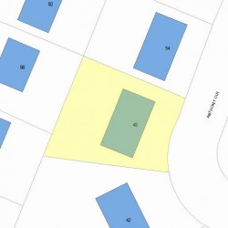 48 Anthony Cir, Newton MA  02460-1110 plot plan