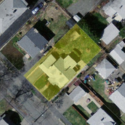 36 Melville Ave, Newton MA  02460-1224 aerial view