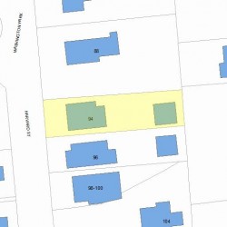 94 Harvard St, Newton MA 02460-2232 plot plan
