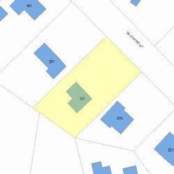 205 Valentine St, Newton MA  02465-3001 plot plan