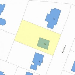 81 Winslow Rd, Newton MA  02468-1711 plot plan