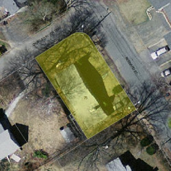 75 Bernard St, Newton MA  02461-1936 aerial view