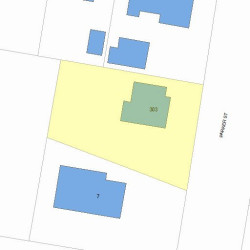 303 Parker St, Newton MA 02459-2629 plot plan