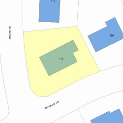 118 Brandeis Rd, Newton MA 02459-2745 plot plan