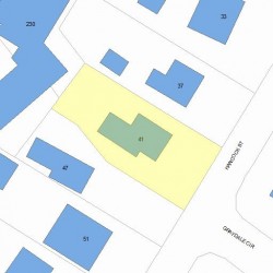 41 Hancock St, Newton MA  02466-2308 plot plan