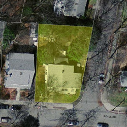 21 Royce Rd, Newton MA 02459-1015 aerial view